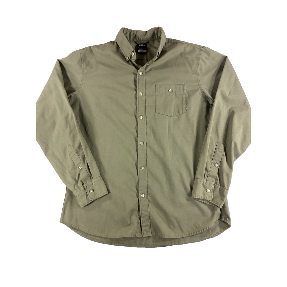 Nike 6.0 Long Sleeve Button Up. Men's Size Large Olive Y2K